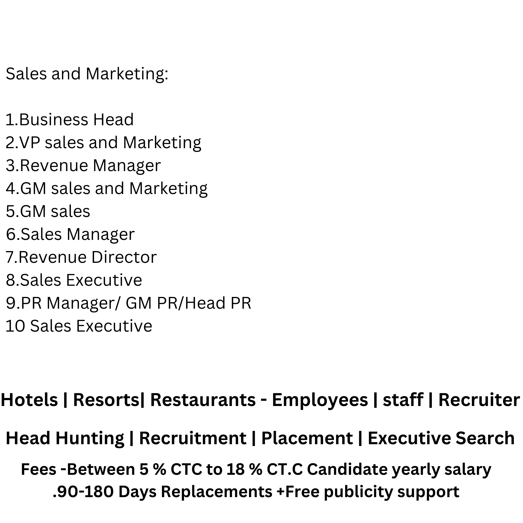 hotel staff recruiter 